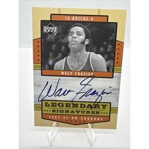 2003-04 Upper Deck Legends Walt Frazier Legendary Signatures Auto Knicks HOF
